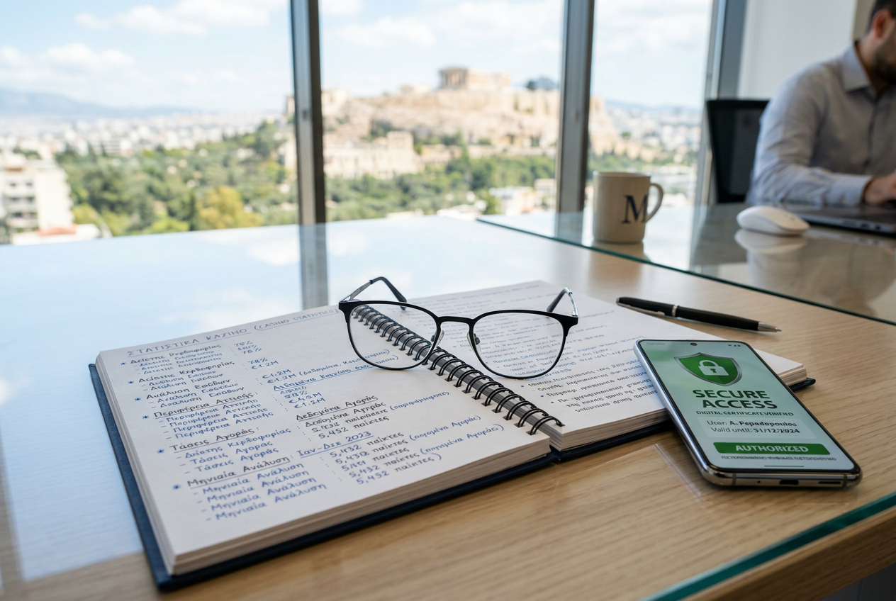 Πολυτελής απεικόνιση καζίνο με μάρκες και ευρώ